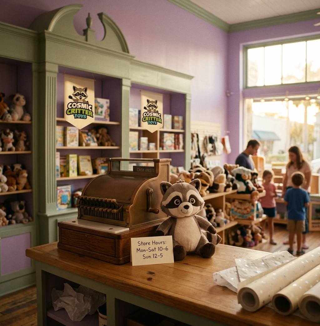 Friendly Cosmic Critter Toys counter in Sarasota